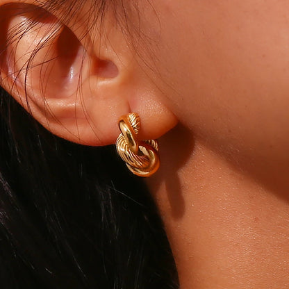 18K Twisted Earrings