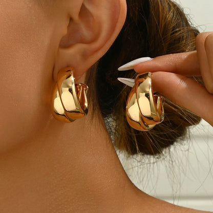 Gold Double Hoop Earrings