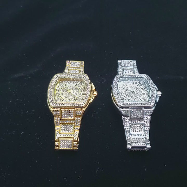 18K Aruba Watch Tonneau Stainless Steel Quartz Timepiece | DAILY DRIPZ